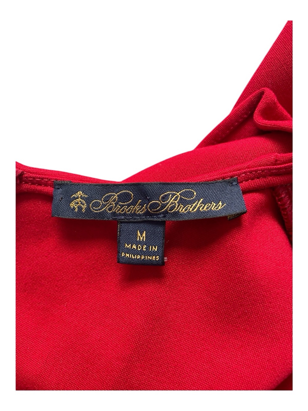 Brooks Brothers Red Sleeveless Ruffle Trim Dress, M. - Picture 2 of 9